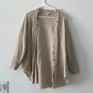 Beige Button Down Shirt